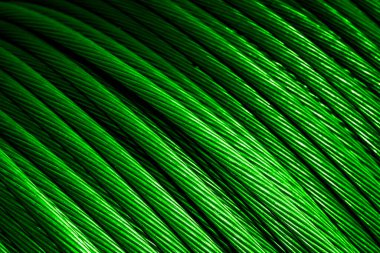 yeşil alüminyum elektrik kablosu. Arka plan veya doku