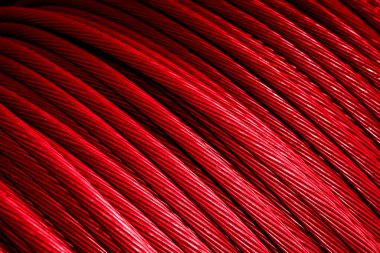 kırmızı alüminyum elektrik kablosu. Arkaplan veya doku