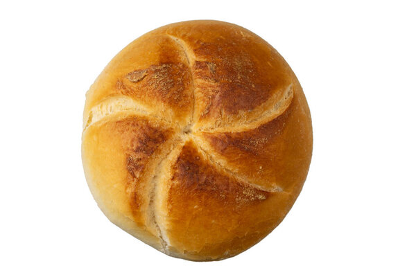 хлеб рулон на белом изолированном фоне