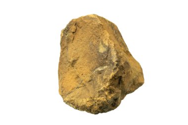 Beyaz izole arkaplanda kahverengi taş