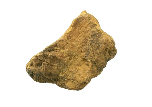 孤立的白色背景上的褐色石头 免版税图库照片
