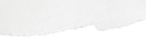piece of white paper on white isolated background