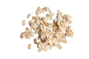 Beyaz izole arkaplanda yulaf lapaları