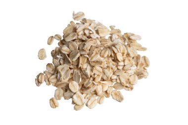 Beyaz izole arkaplanda yulaf lapaları