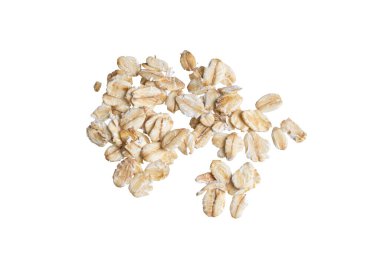 Beyaz izole arkaplanda yulaf lapaları