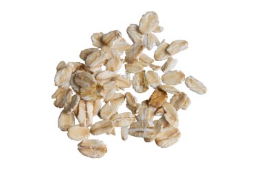 Beyaz izole arkaplanda yulaf lapaları