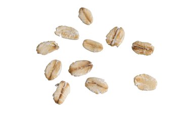 Beyaz izole arkaplanda yulaf lapaları