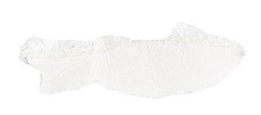 Beyaz izole bir arkaplan üzerine beyaz kağıt