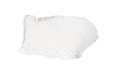 Beyaz izole bir arkaplan üzerine beyaz kağıt