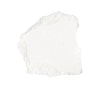 Beyaz izole bir arkaplan üzerine beyaz kağıt