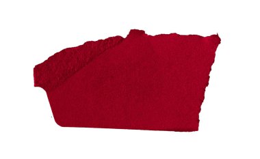 Beyaz izole bir arkaplanda kırmızı kağıt