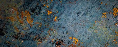 Renkli eski soyulmuş boyalarla boyanmış bir duvar.