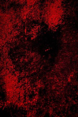 Kırmızı boyayla boyanmış eski duvar