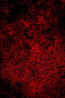 Kırmızı boyayla boyanmış eski duvar