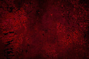 Kırmızı boyayla boyanmış eski duvar