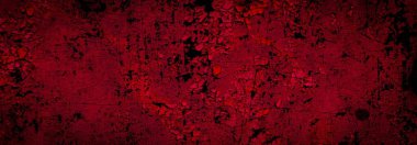 Kırmızı boyayla boyanmış eski duvar