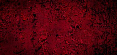 Kırmızı boyayla boyanmış eski duvar