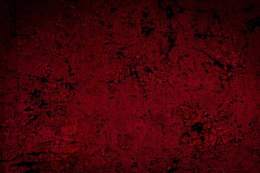 Kırmızı boyayla boyanmış eski duvar
