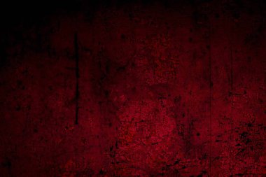 Kırmızı boyayla boyanmış eski duvar