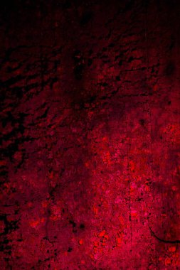 Kırmızı boyayla boyanmış eski duvar