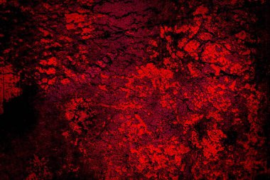 Kırmızı boyayla boyanmış eski duvar