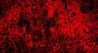 Kırmızı boyayla boyanmış eski duvar