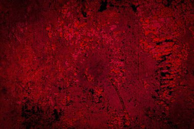 Kırmızı boyayla boyanmış eski duvar