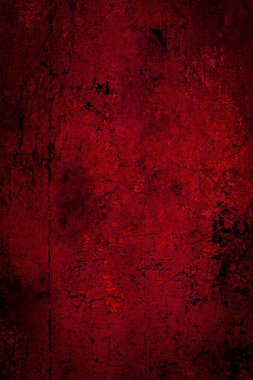 Kırmızı boyayla boyanmış eski duvar