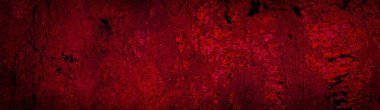 Kırmızı boyayla boyanmış eski duvar