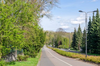 Chorzow 'daki Silesian Park yolunda.