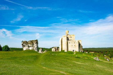 Mirow 'daki kalenin eski kalıntıları.