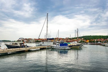 Zadar, Hırvatistan - 18.09. 2023 - Hırvatistan kıyı kenti Zadar