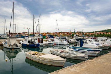 Zadar, Hırvatistan - 18.09. 2023 - Hırvatistan kıyı kenti Zadar