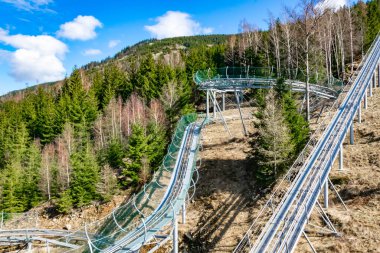 Snieznik Dağı 'ndaki Mamucia Dağı Demiryolu.
