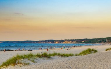 Sahil kenti Ustka 'daki sahil.