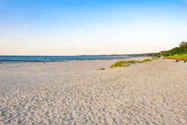 Sahil kenti Ustka 'daki sahil.