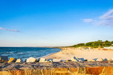 Polonya sahil kenti Ustka 'da bir sahil.