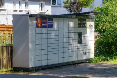 Ustka, Poland - 25.06.2024 - Inpost parcel locker in Ustka clipart