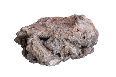 Beyaz izole zemin üzerinde volkanik kaya