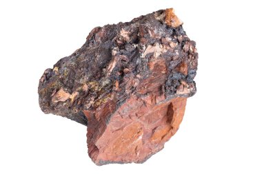 Beyaz izole zemin üzerinde volkanik kaya