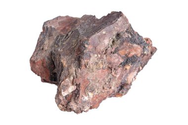 Beyaz izole zemin üzerinde volkanik kaya