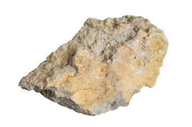 Beyaz izole arkaplanda kireçtaşı