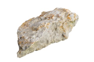 Beyaz izole arkaplanda kireçtaşı