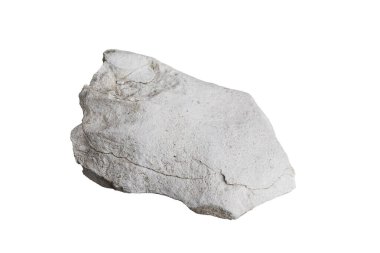 Beyaz izole arkaplanda kireçtaşı