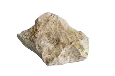 Beyaz izole arkaplanda kireçtaşı