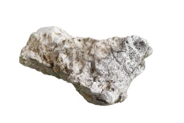 Beyaz izole arkaplanda kireçtaşı