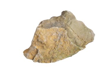 Beyaz izole arkaplanda kireçtaşı