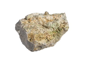 Beyaz izole arkaplanda kireçtaşı