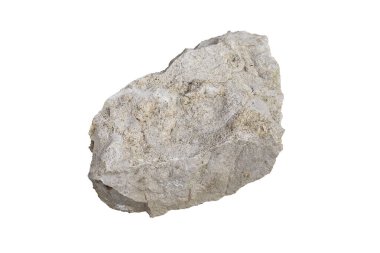 Beyaz izole arkaplanda kireçtaşı