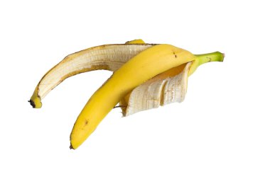 Beyaz arkaplanda izole muzlar